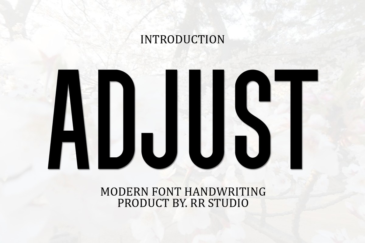 Schriftart Adjust