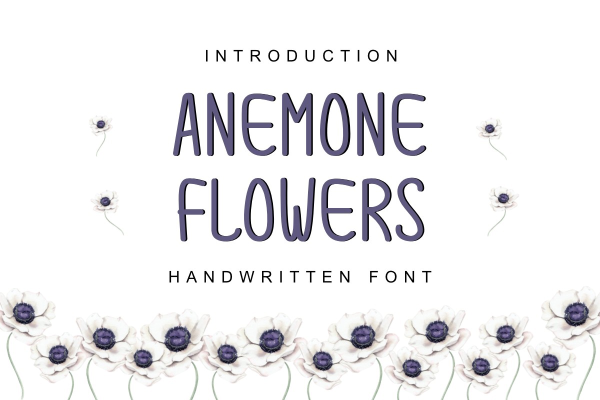 Schriftart Anemone Flowers