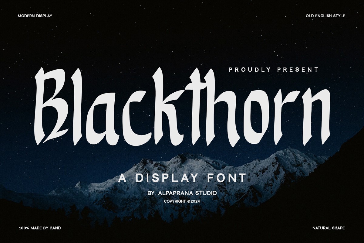 Schriftart Blackthorn