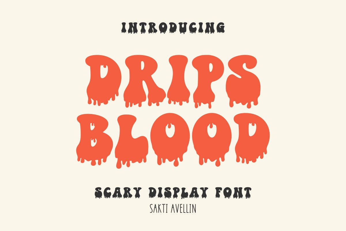 Schriftart Drips Blood