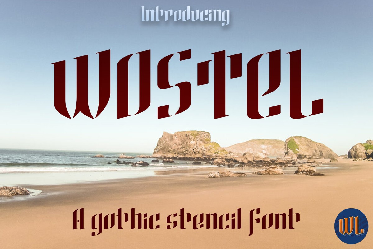 Schriftart Wostel