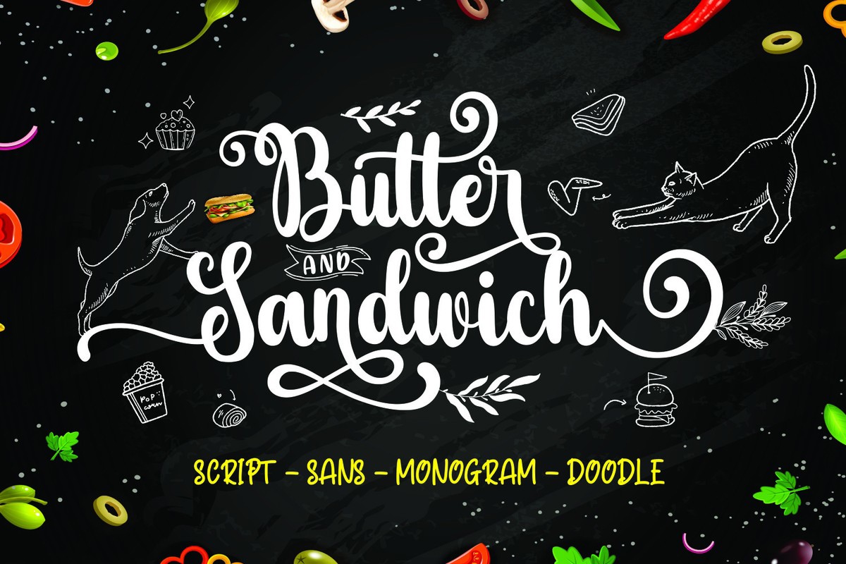 Schriftart Butter Sandwich