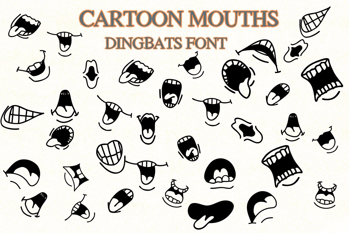 Schriftart Cartoon Mouths