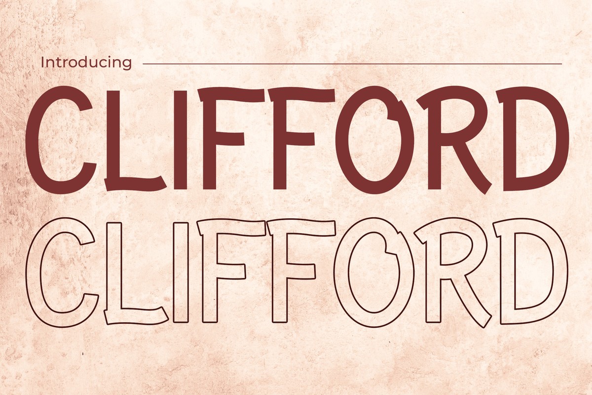 Schriftart Clifford