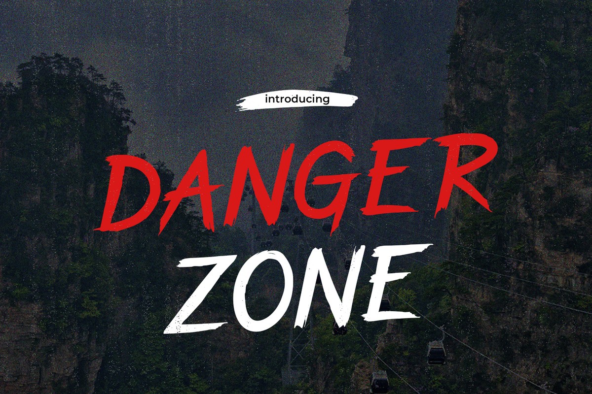 Schriftart Danger Zone