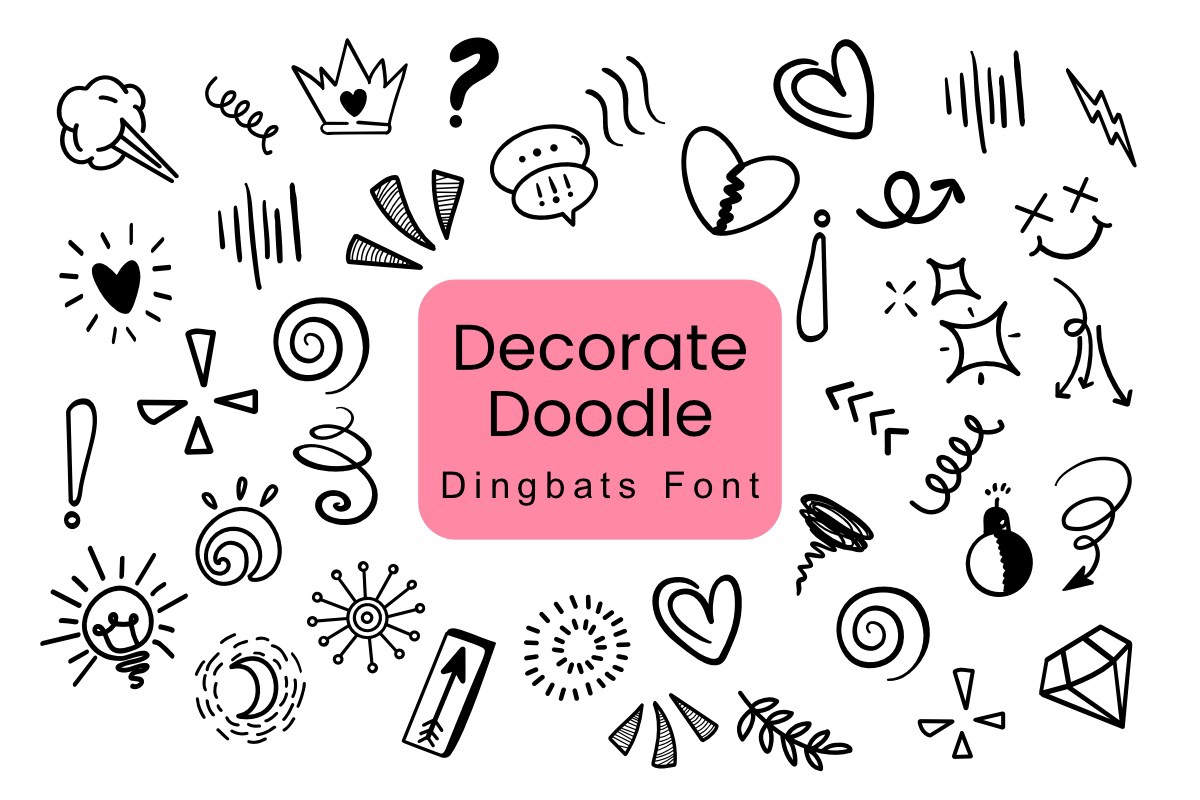 Schriftart Decorate Doodle