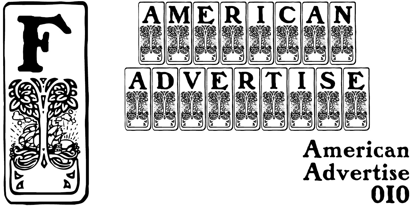 Schriftart American Advertise 010