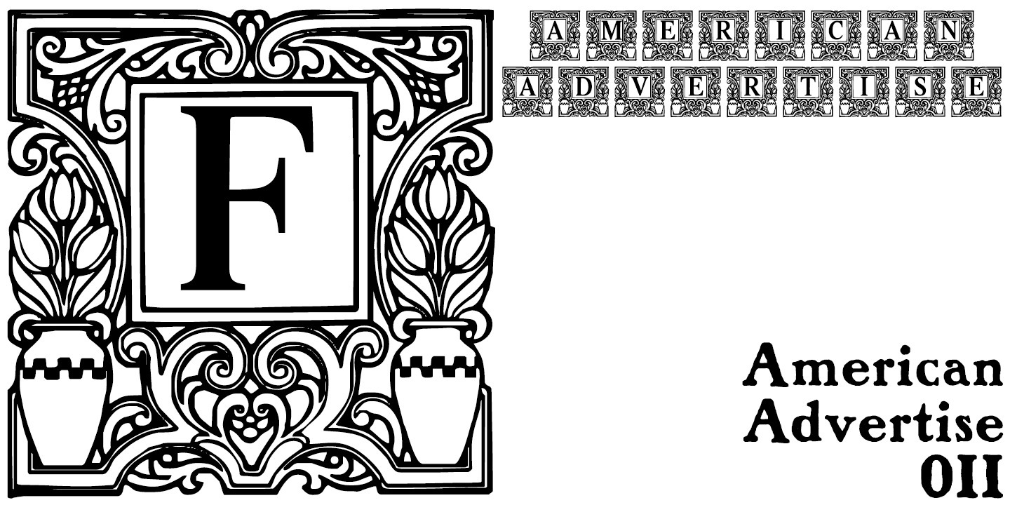 Schriftart American Advertise 011