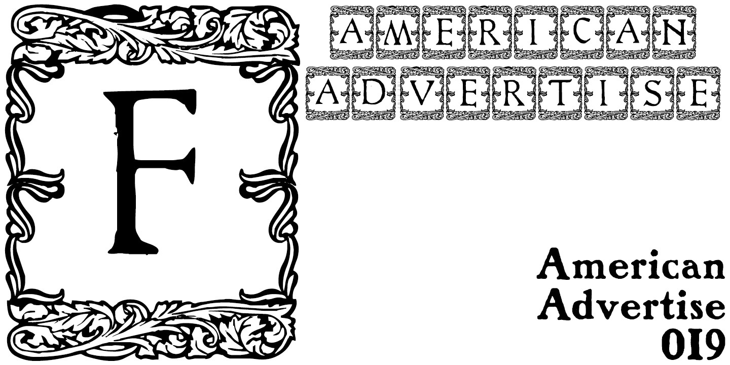 Schriftart American Advertise 019