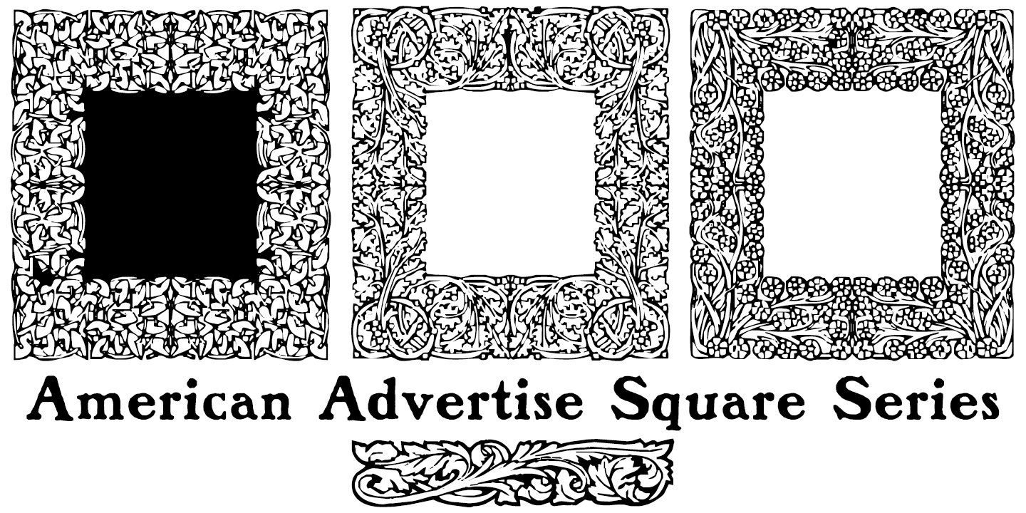 Schriftart American Advertise Square Series