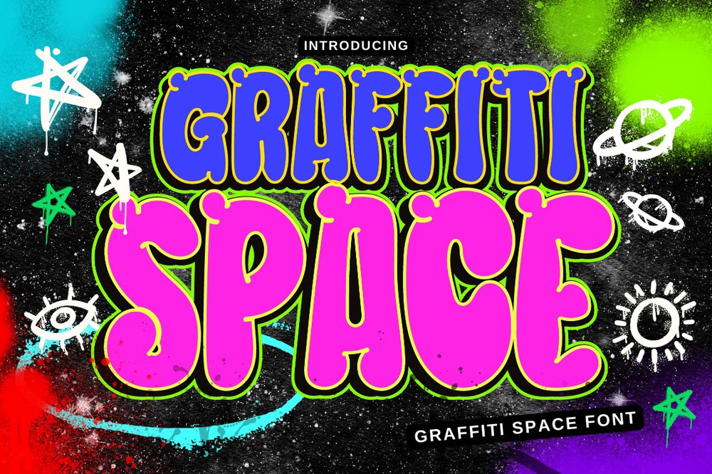 Schriftart Graffiti Space