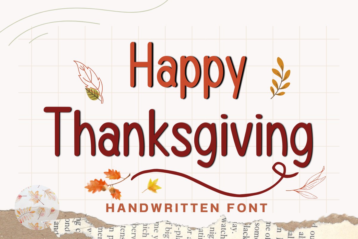 Schriftart Happy Thanksgiving