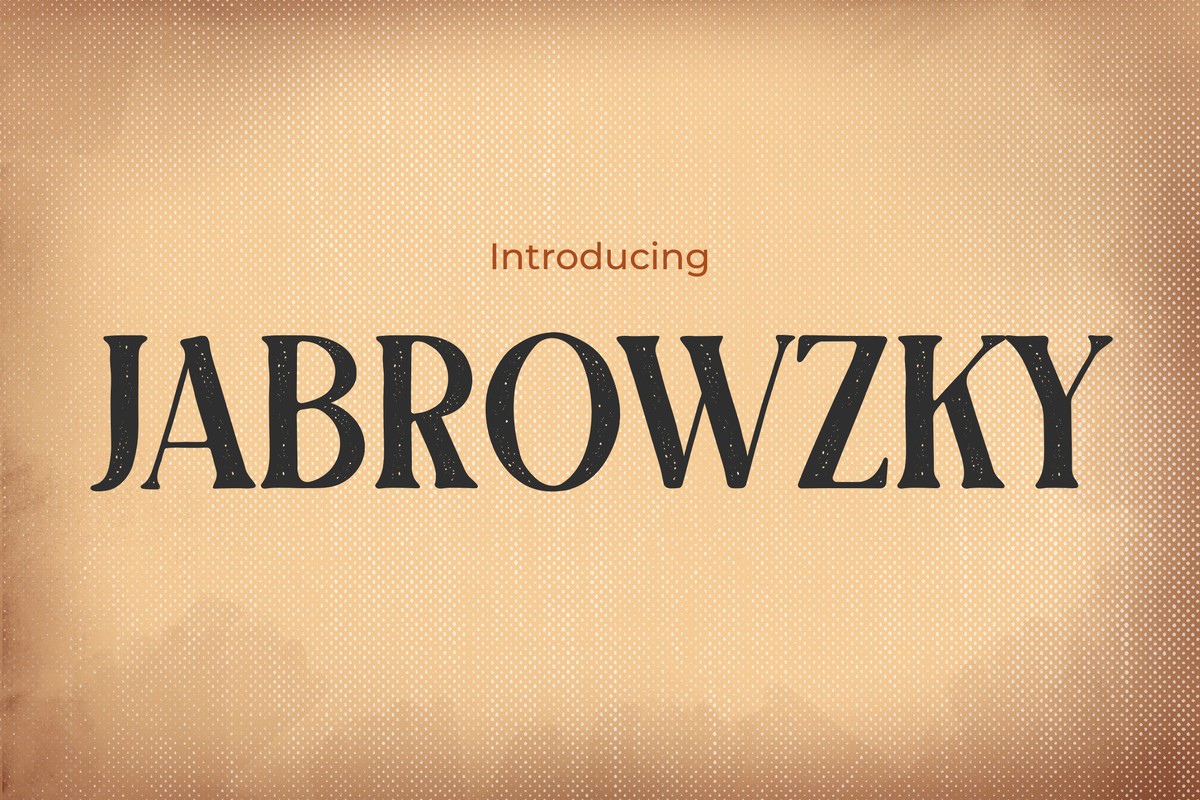 Schriftart Jabrowzky