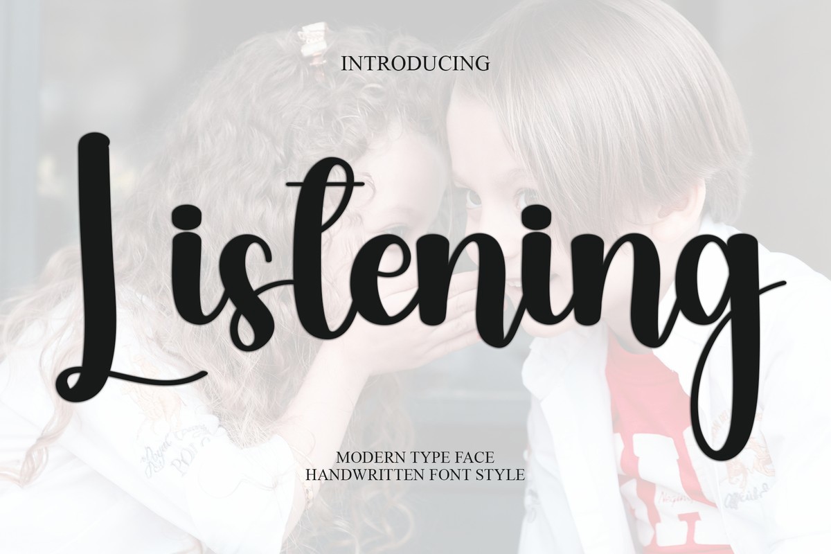 Schriftart Listening