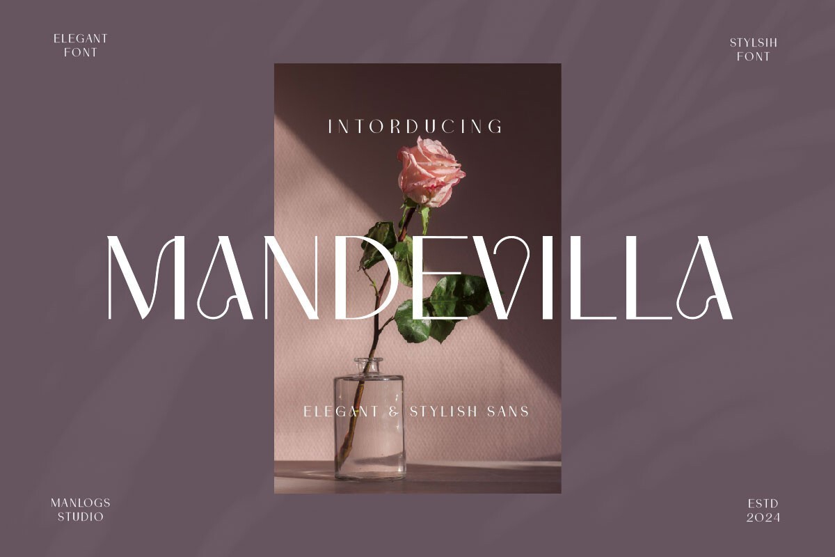 Schriftart Mandevilla