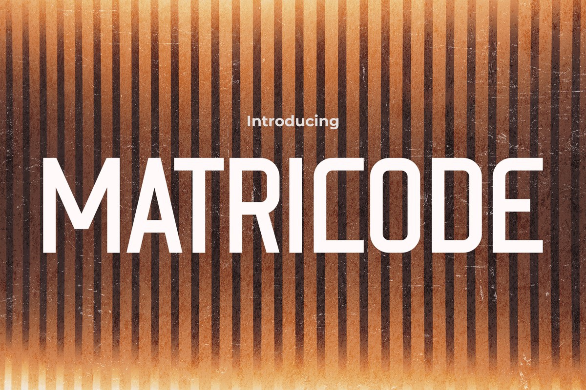 Schriftart Matricode