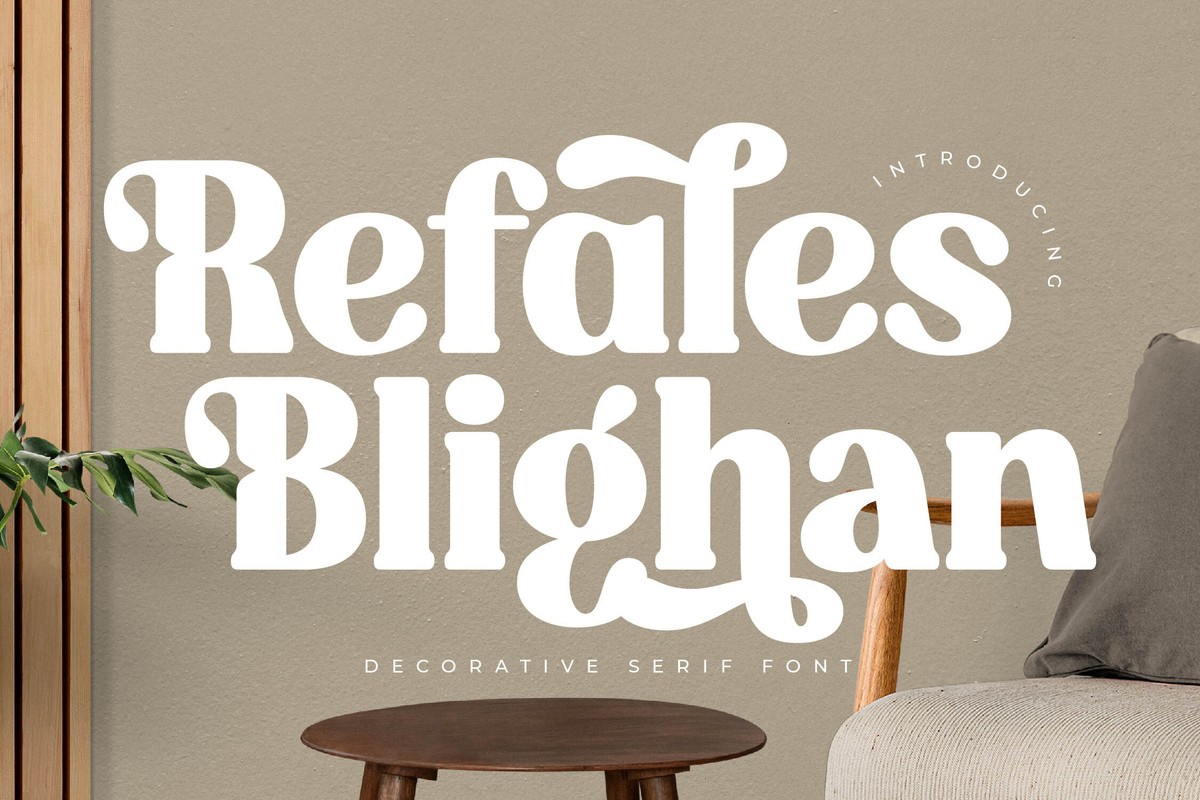 Schriftart Refales Blighan