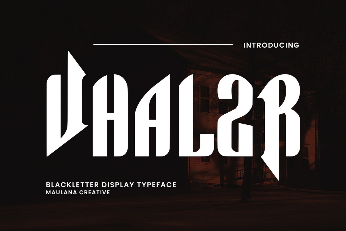 Schriftart Vhalzr