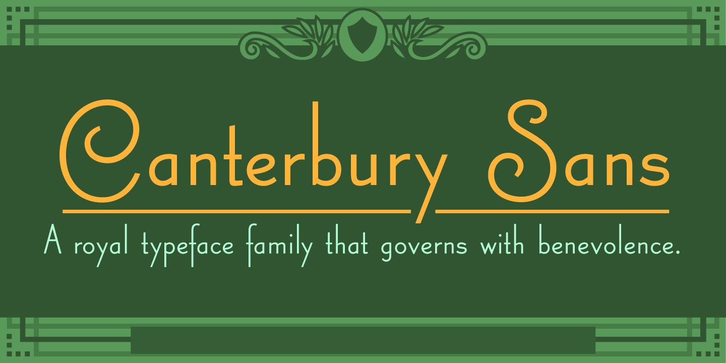 Schriftart Canterbury Sans RR