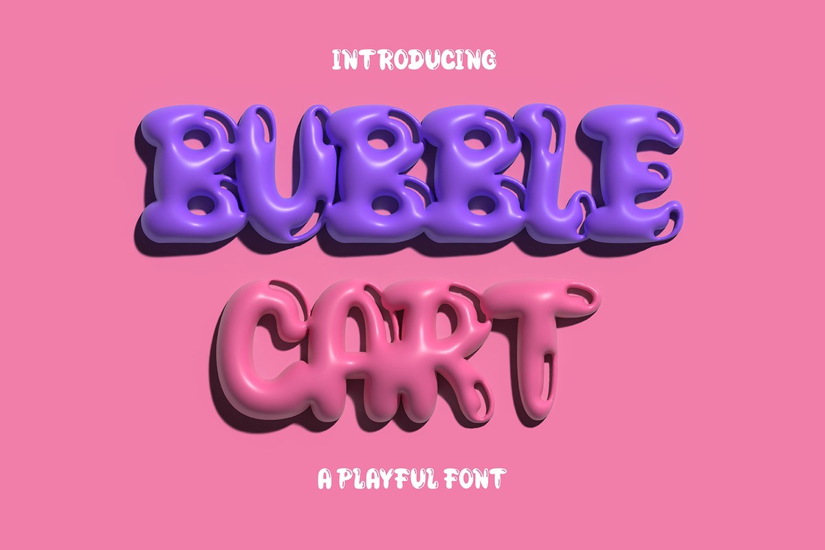 Schriftart Bubble Cart