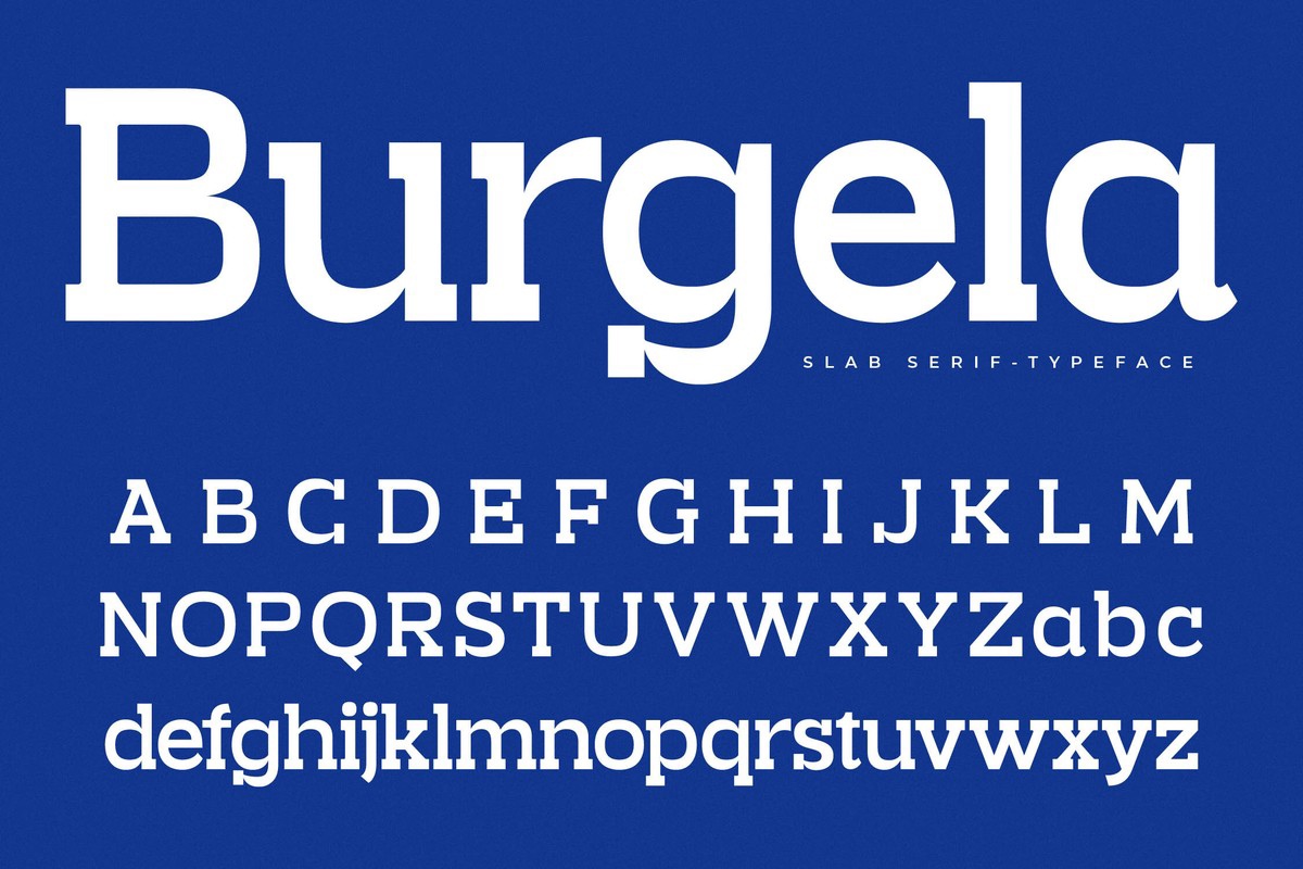 Schriftart Burgela