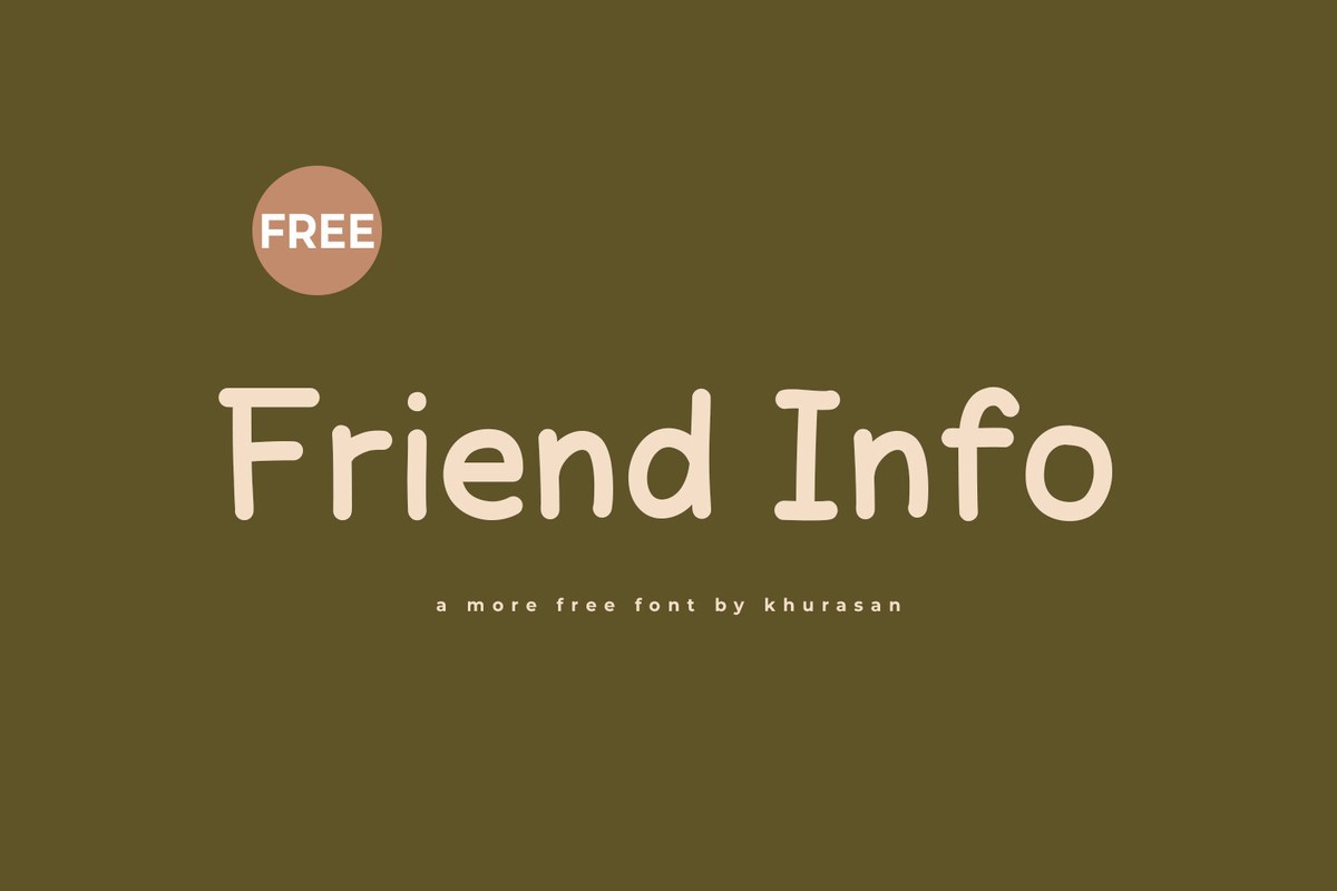 Schriftart Friend Info