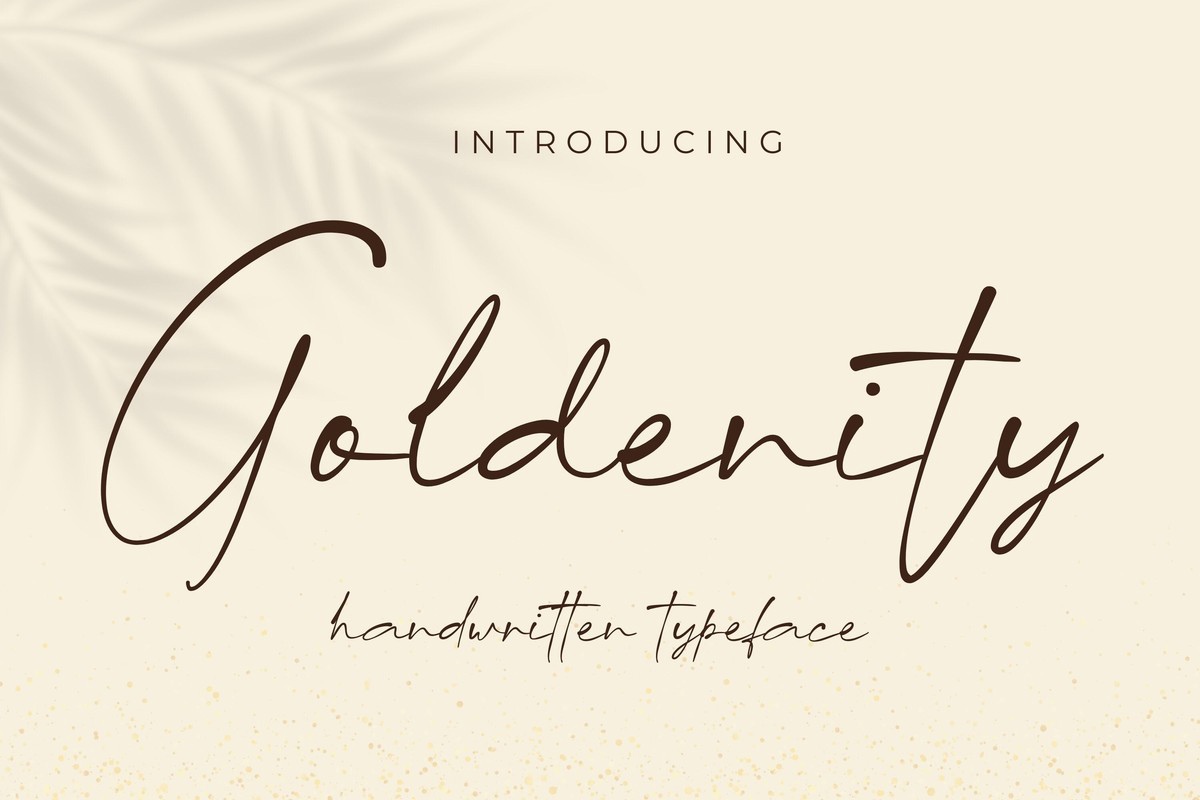 Schriftart Goldenity