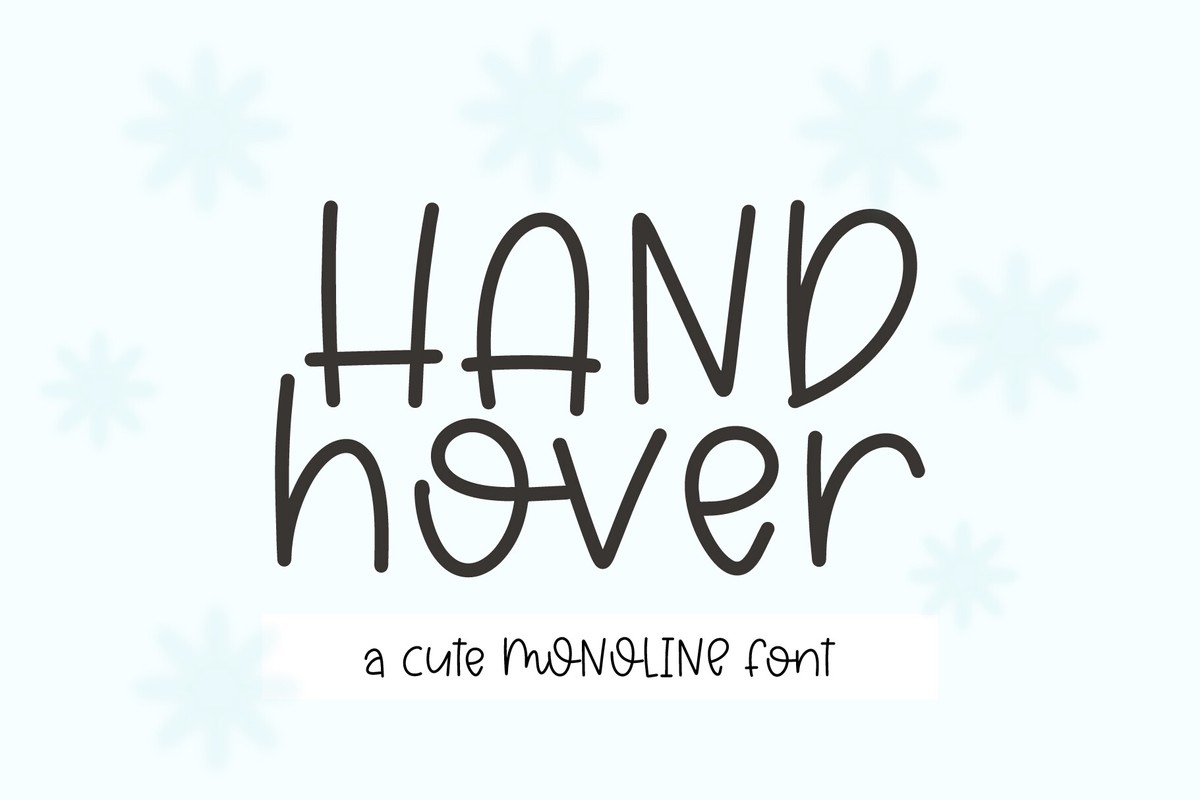 Schriftart Hand Hover