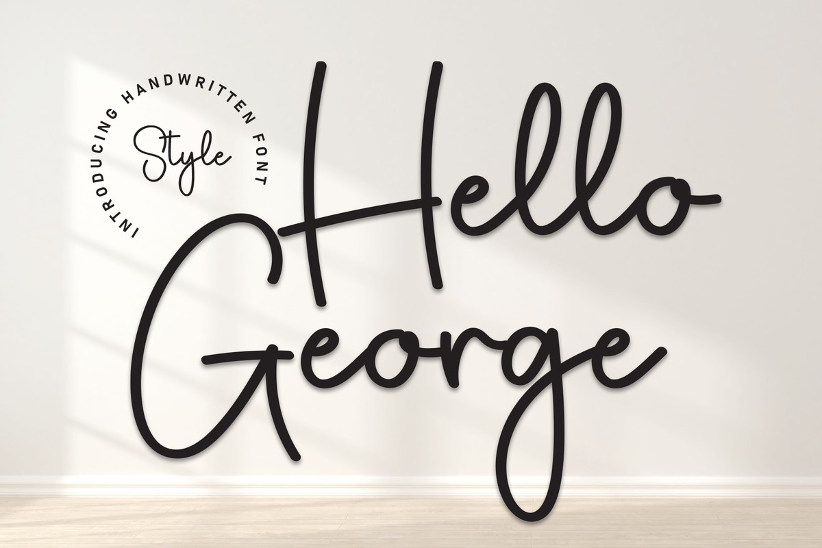 Schriftart Hello George