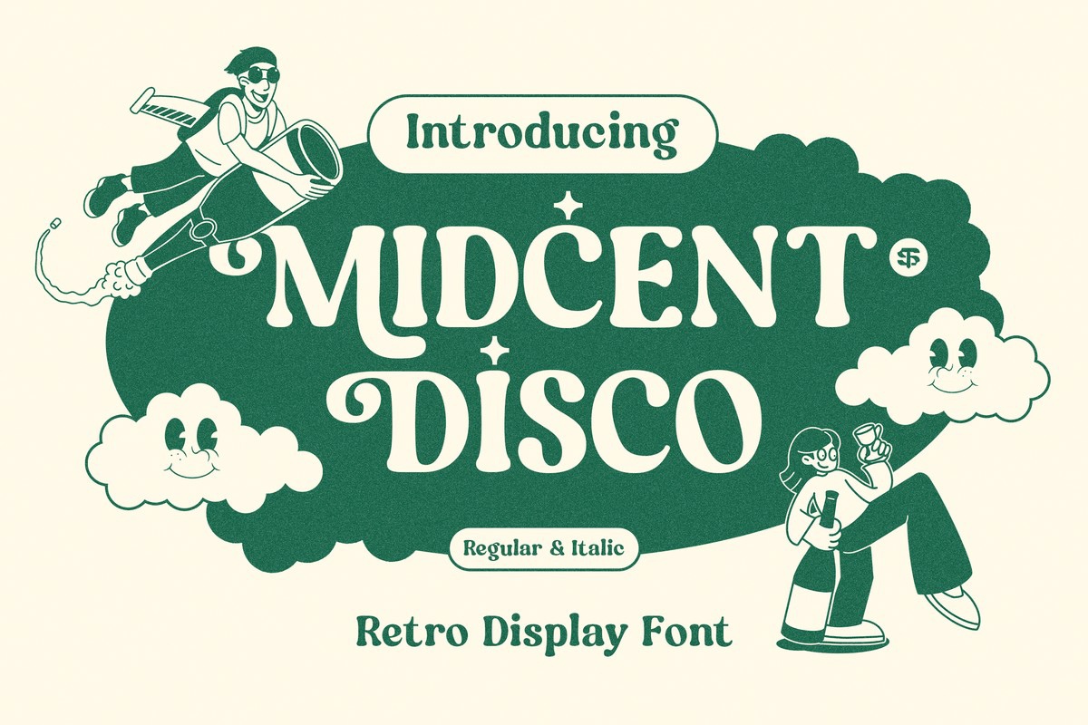 Schriftart Midcent Disco