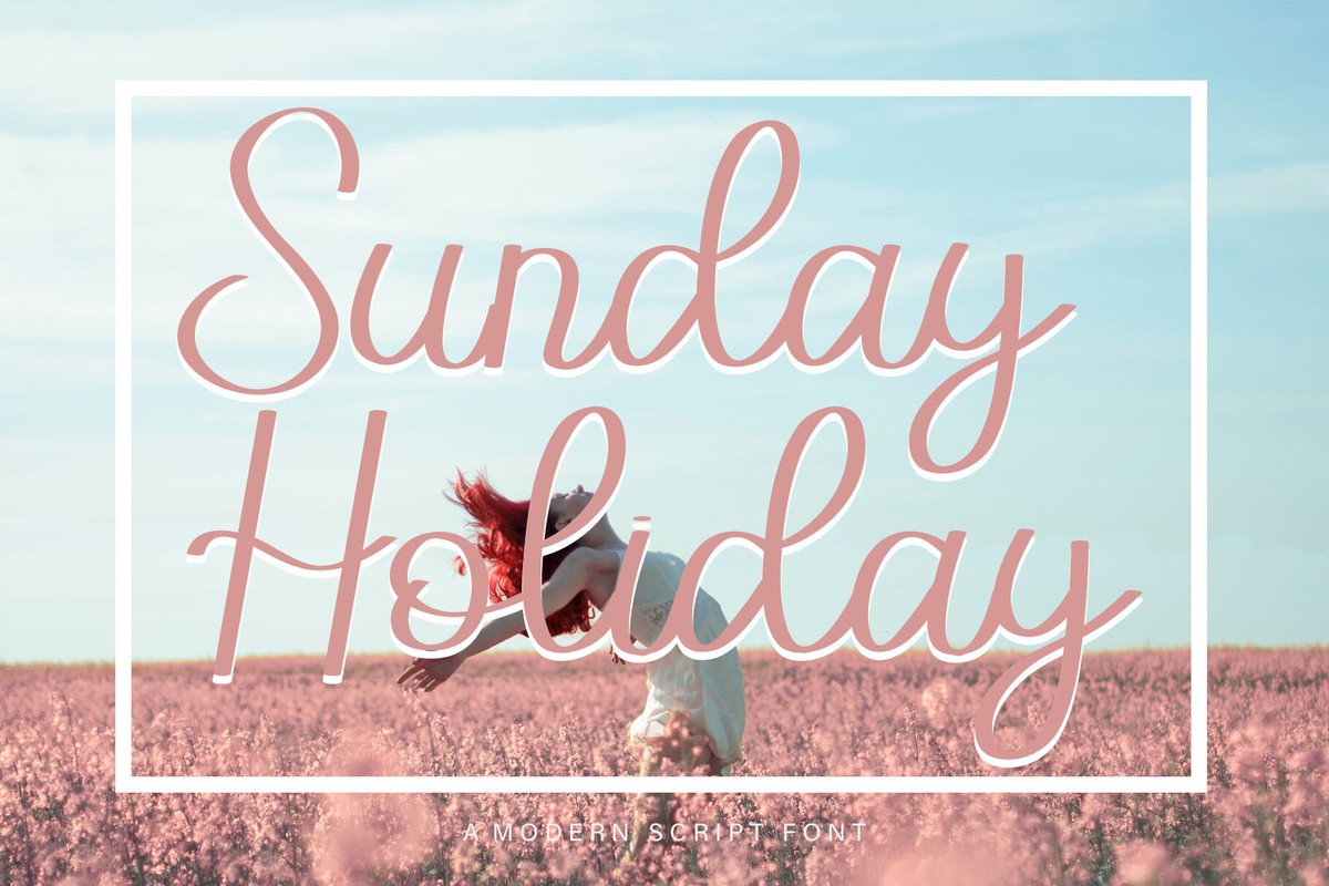 Schriftart Sunday Holiday