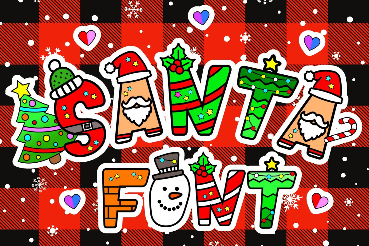 Schriftart Santa