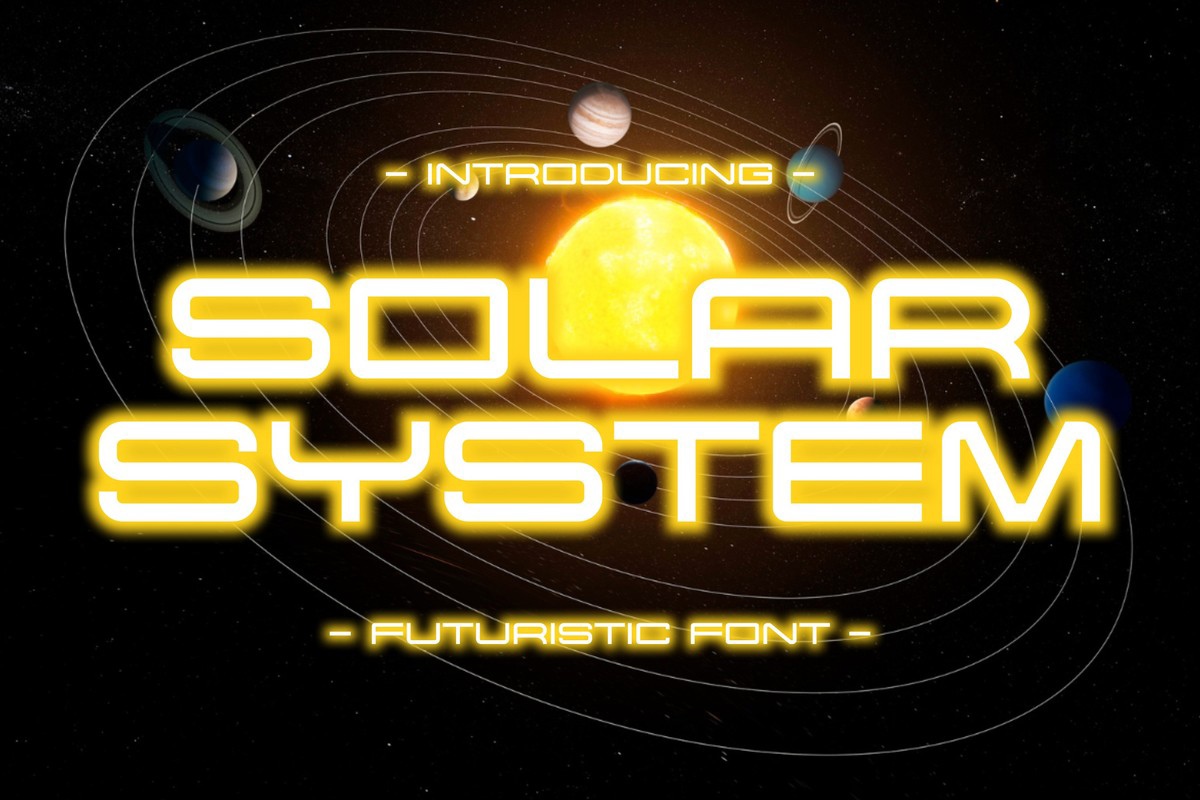 Schriftart Solar System