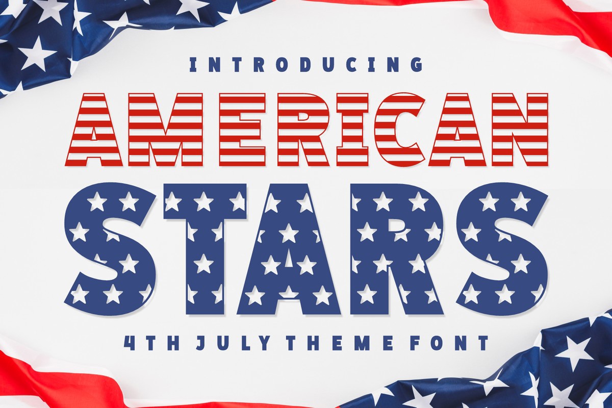 Schriftart American Stars