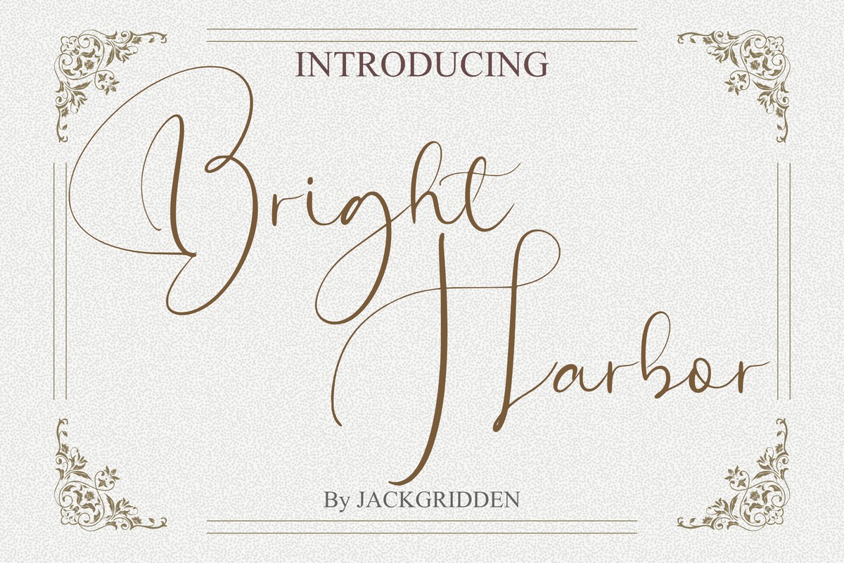 Schriftart Bright Harbor