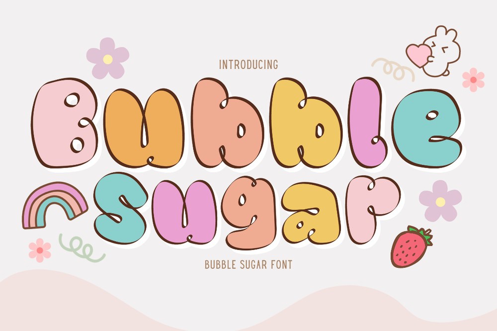 Schriftart Bubble Sugar