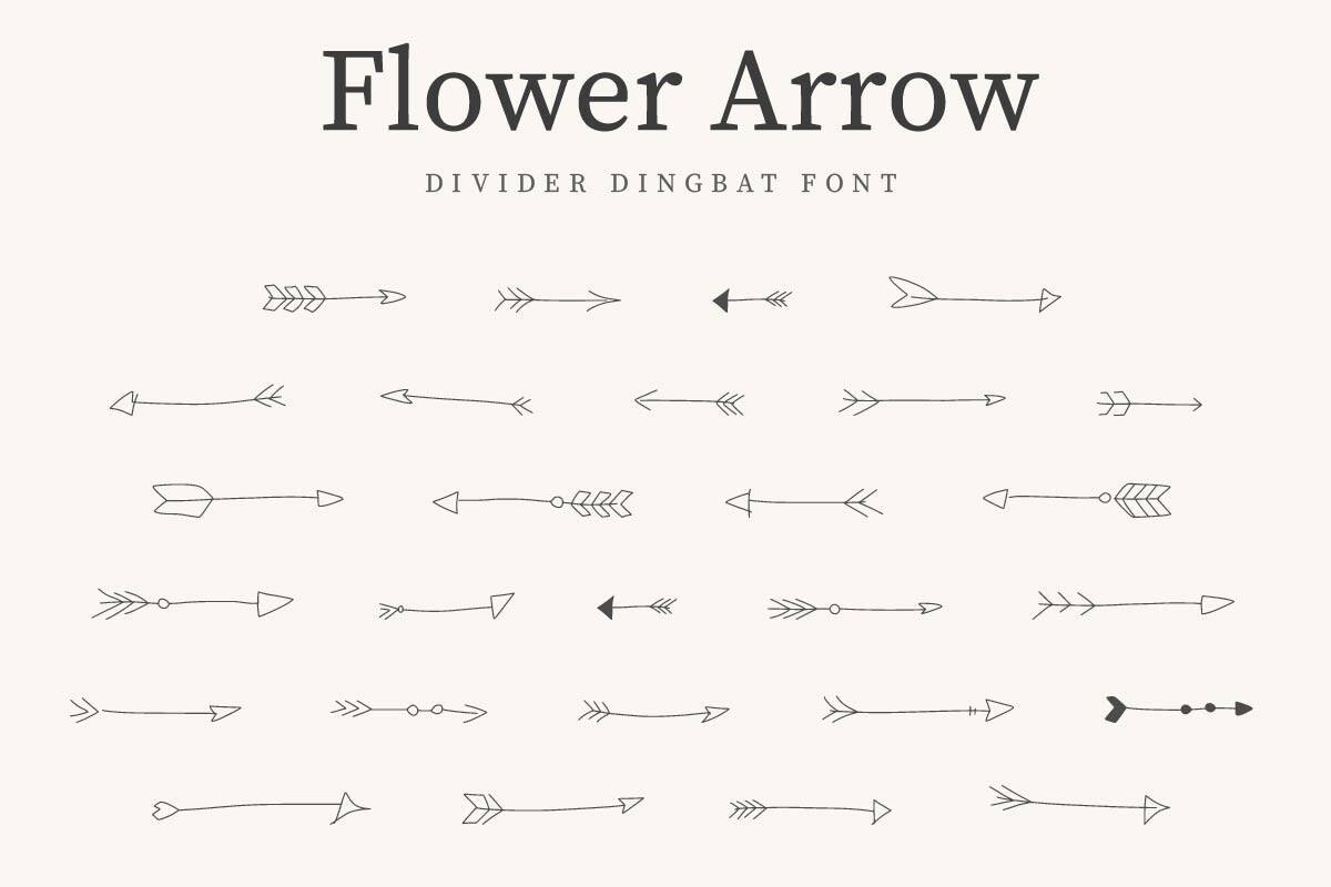 Schriftart Flower Arrow