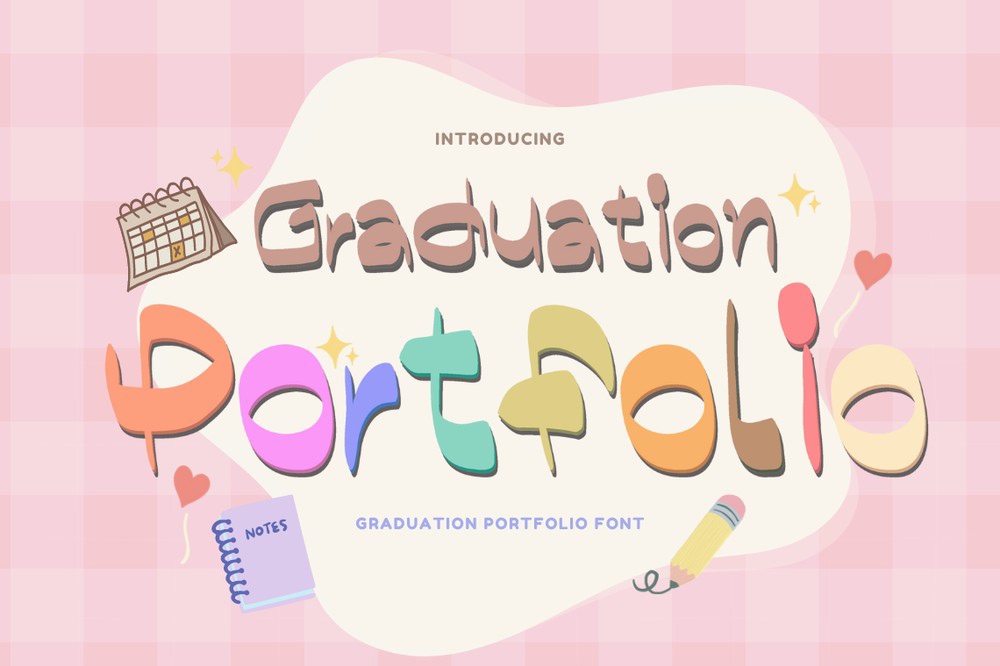 Schriftart Graduation Portfolio