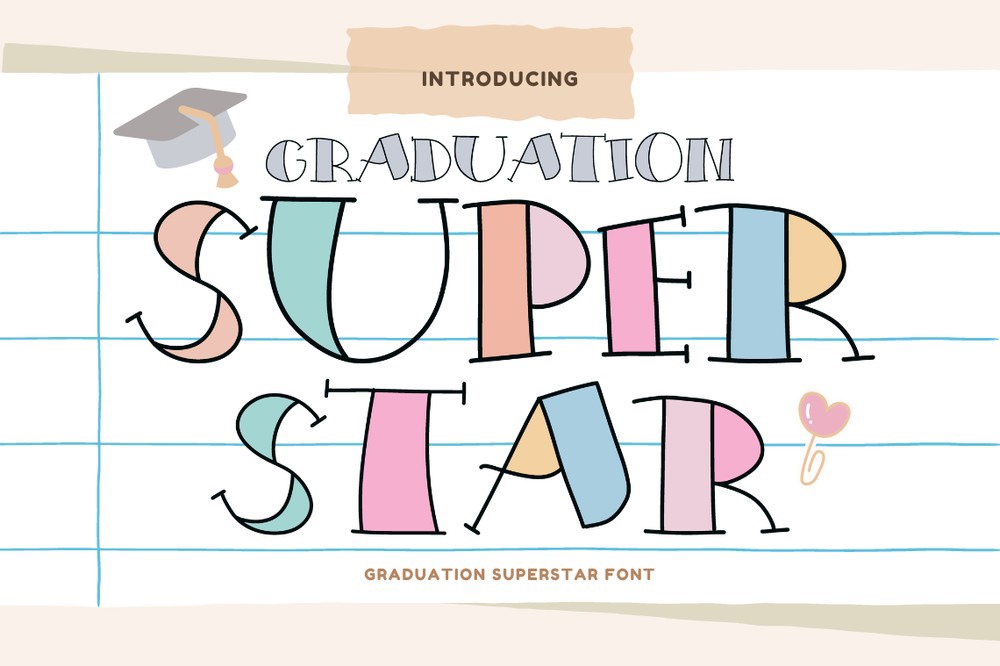 Schriftart Graduation Superstar