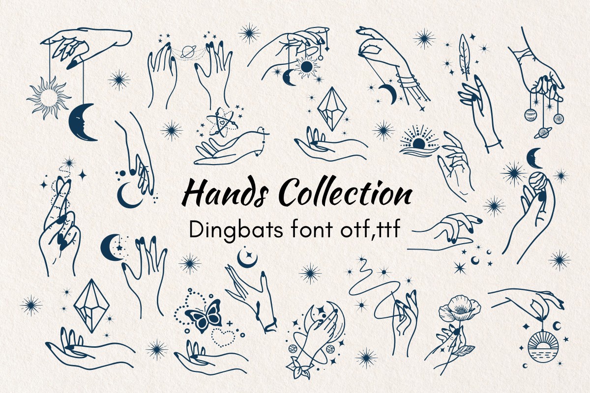 Schriftart Hands Collection