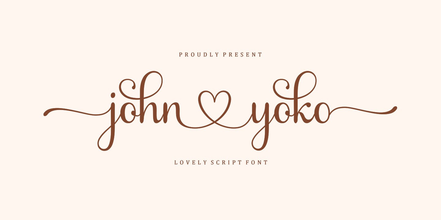 Schriftart John Yoko