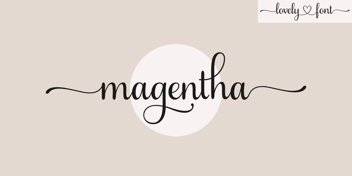 Schriftart Magentha