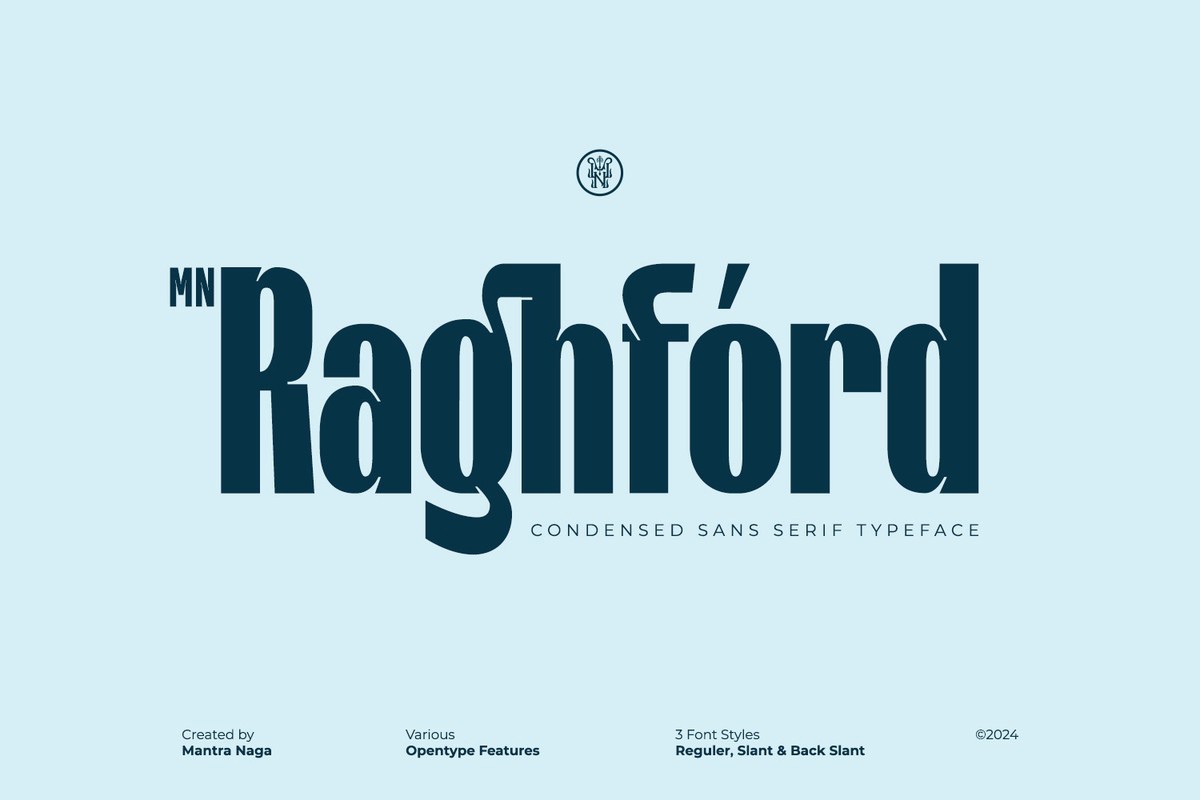 Schriftart MN Raghford