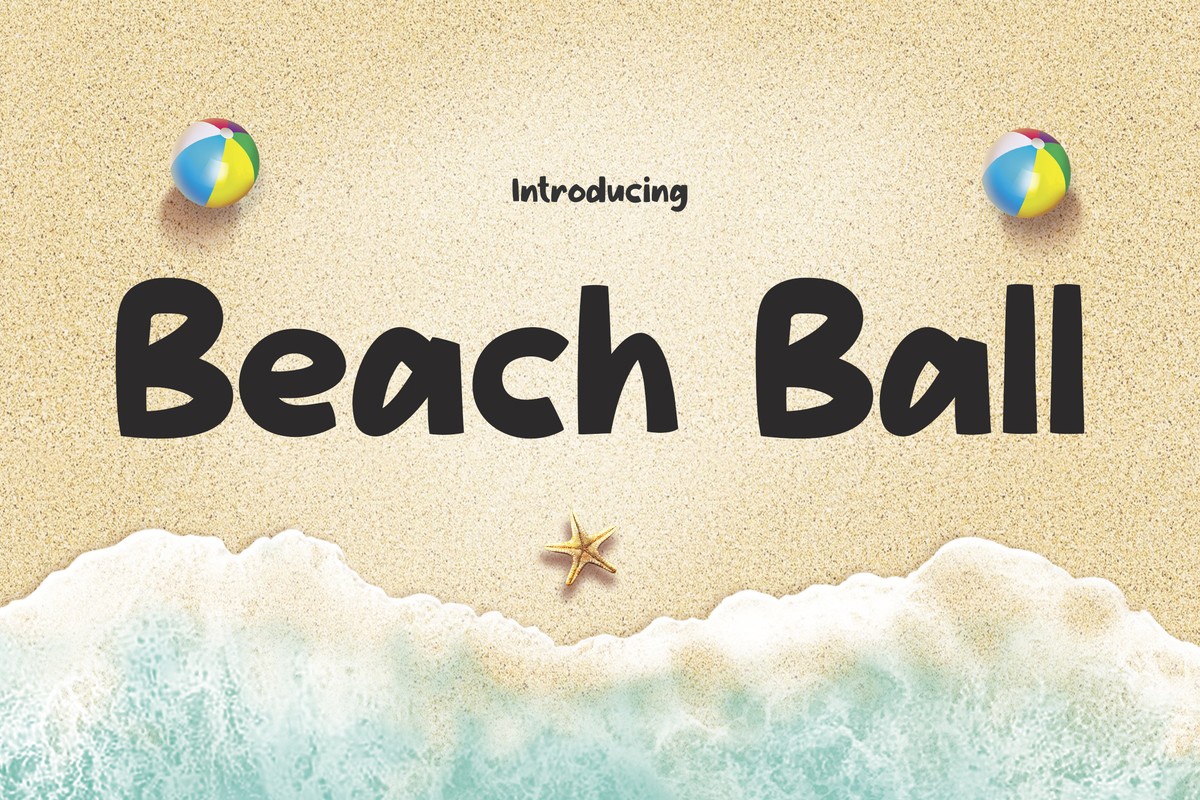 Schriftart Beach Ball