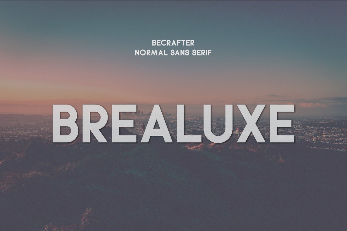 Schriftart Brealuxe