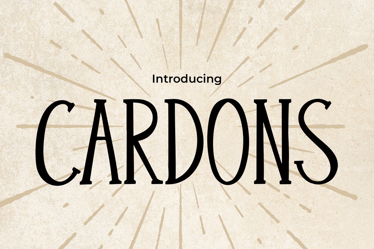 Schriftart Cardons