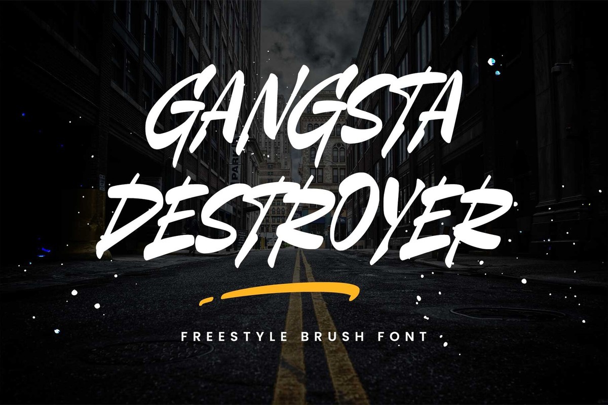 Schriftart Gangsta Destroyer