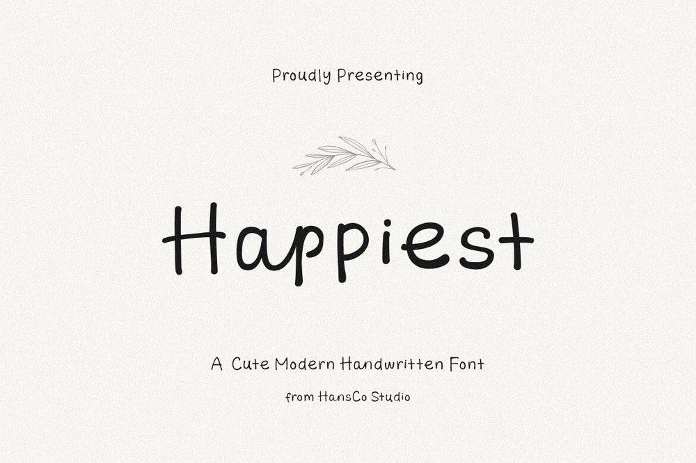 Schriftart Happiest