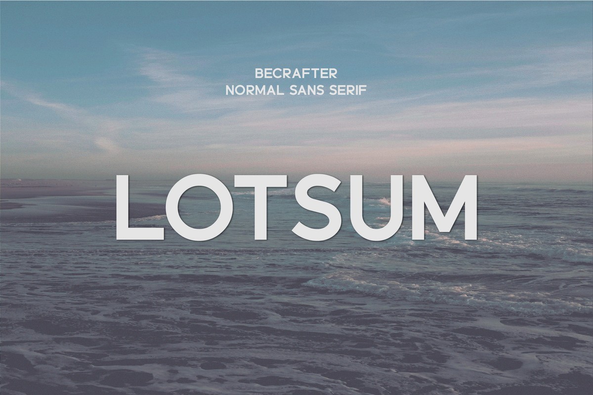 Schriftart Lotsum