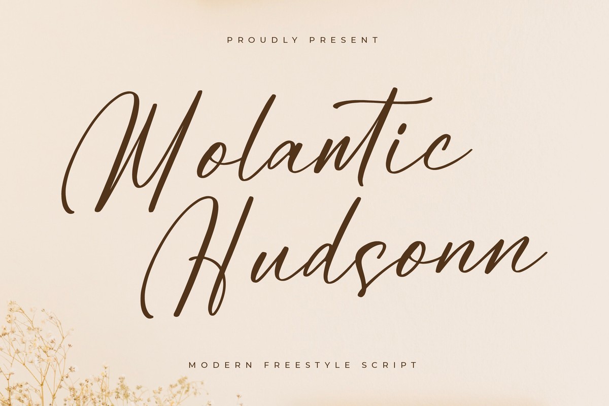 Schriftart Molantic Hudsonn